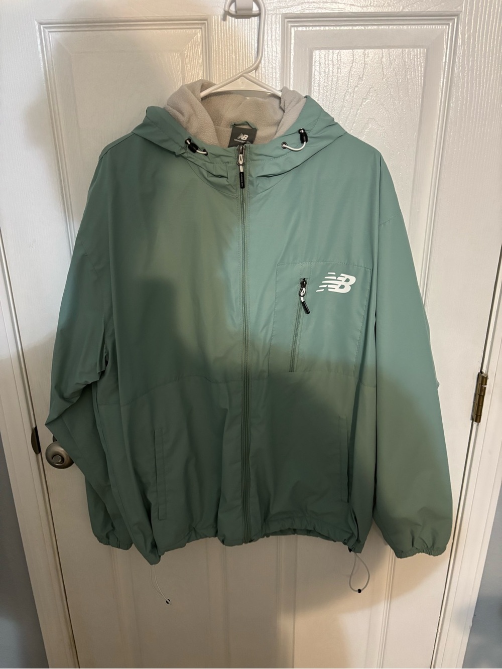 New Balance Mint Green Hooded Rain Jacket for Kids
